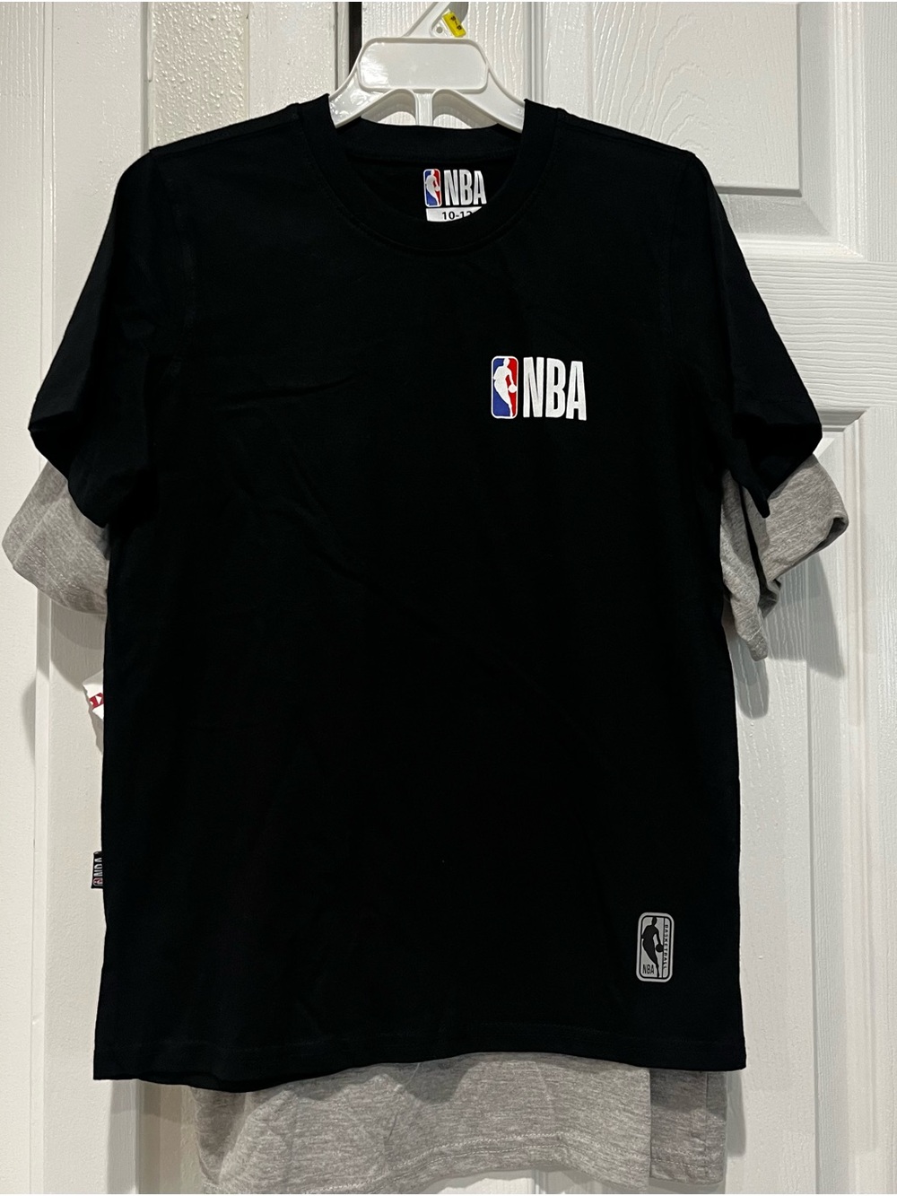 NBA Boys 2-Pack T-Shirts Black & Gray Size 10-12 NWT